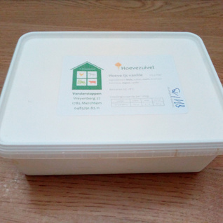 Hoeve-ijs vanille - Glace à la vanille