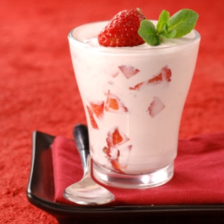 PLATTE KAAS AARDBEIEN