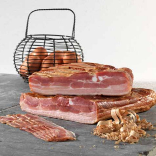 Gerookt spek in sneetjes 