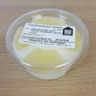 Plattekaasdessert ananas