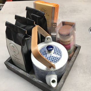 Giftbox theepot blauw
