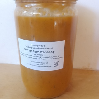 Pittige tomatensoep met biologische groenten - 600 ml